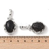 Natural Lava Rock Oval Pendants G-NH0025-15P-16-3