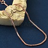 Rack Plating Brass Box Chain Bracelets for Women BJEW-G735-02RG-3