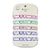 10Pcs 5 Colors Tartan Pattern Epoxy Resin Snap Hair Clip PHAR-P009-01B-1