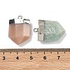 Natural Mixed Gemstone Pointed Pendants G-M431-05P-3