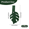 2Pcs Leaf PU Leather Cardigan Clips JEWB-CL0001-01A-2