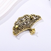 Fan Rhinestone Pins PW-WG80685-01-4