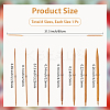 16Pcs 8 Styles Rubber Wire Bamboo Circular Knitting Needles TOOL-DJ0001-22-2