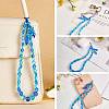 Round Synthetic Moonstone Beaded Mobile Straps HJEW-SW00042-08-7