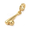 Rack Plating Brass Micro Pave Clear Cubic Zirconia European Dangle Charms LS-KK-P279-16G-2