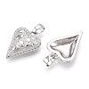 Brass Micro Pave Cubic Zirconia Pendants KK-N254-241P-2