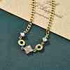 Brass Micro Pave Clear Cubic Zirconia Link Bracelets BJEW-U020-21G-1