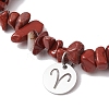 12Pcs 12 Styles Constellations Guardian Gemstone Stretch Bracelets BJEW-JB11147-8