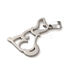 Non-Tarnish 304 Stainless Steel Pendants STAS-O005-15P-2