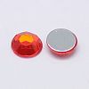 Faceted Half Round/Dome Acrylic Rhinestone Flat Back Cabochons GACR-YPO12MM-M-2