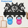 Wood & Iron Wall Mounted Hangers HJEW-WH0055-004-4