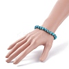 Natural Dyed Sesame Jasper Round Beaded Stretch Bracelet BJEW-JB07906-3