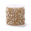 Natural  Square Beaded Chains AJEW-J035-02G-06-3