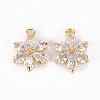 Brass Clear Cubic Zirconia Pendants LS-X-ZIRC-S068-025-NF-1