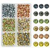 6 Colors Pointed Back Resin Rhinestone Cabochons MRMJ-YW0001-077L-1