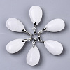 Natural White Jade Pendants G-N0326-023F-1