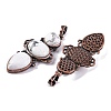 Natural Howlite Pendants G-Q158-04-12-2