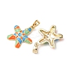 Sea Animals Brass Enamel Pendants KK-F917-01A-01-2