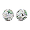 Handmade Polymer Clay Rhinestone Beads CLAY-H009-03E-2