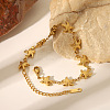 304 Stainless Steel Link Bracelets for Women BJEW-Z125-03G-01-1