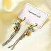 304 Stainless Steel Micro Pave Clear Cubic Zirconia Plastic Pearl Hoop Earrings EJEW-D308-05PG-5