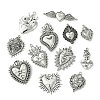 24Pcs 12 Styles Tibetan Style Alloy Pendantss FIND-CJ0002-38-3