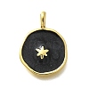 Brass with Enamel Pendants KK-D295-31G-04-1