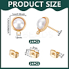 Brass Stud Earring Findings KK-UN0006-07-3