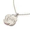 Alloy Poppy Flower Pendant Necklaces LS-NJEW-B080-02P-4
