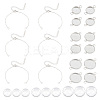 DIY Blank Dome Flat Round Link Bracelet Making Kit DIY-UN0004-54-1