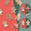 10Pcs 10 Styles Christmas Theme Alloy Enamel Pendants ENAM-FS0003-79-3