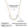 5MM Natural Freshwater Pearl Round Beaded Necklaces LS-KK2160-1-2