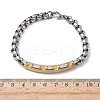 201/304 Stainless Steel Box Chain Bracelets for Unisex BJEW-F522-03G-5