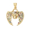 Brass Micro Pave Cubic Zirconia Pendants KK-A252-12G-1