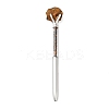 Raw Natural Tiger Eye Chip on Top Ball-Point Pen AJEW-G063-01C-1