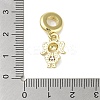 Rack Plating Brass Pave Cubic Zirconia European Dangle Charms KK-R163-08B-G-3