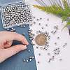 200Pcs Brass Round Spacer Beads KK-PH0003-73A-5