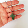 Natural Aventurine Cross Pendant Necklace FS-WGC9DE4-09-1