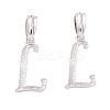 Rack Plating Eco-Friendly Brass Letter Pendants KK-K265-02P-L-1