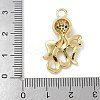 Rack Plating Brass Micro Pave Cubic Zirconia Pendants KK-G515-44B-G-3
