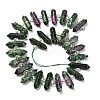 Natural Ruby in Zoisite Double Terminated Point Beads Strands G-H069-B08-01-3