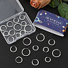 24Pcs 3 Styles Brass Textured Hoop Earrings EJEW-SC0010-89S-7