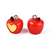 Resin and Enamel Charms RESI-T059-15-2