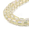 Electroplate Transparent Glass Beads Strands GLAA-C029-02A-08-3