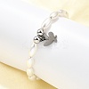304 Stainless Steel Butterfly Charm Bracelets for Women BJEW-C098-08P-1
