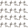 60Pcs Star Shape 201 Stainless Steel Stud Earrings Findings STAS-SC0007-96-1