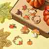 10Pcs 10 Styles Thanksgiving Day Theme Alloy Enamel Pendants ENAM-FS0003-78-8