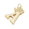 Brass Micro Pave Cubic Zirconia Pendants KK-I723-50G-02-3