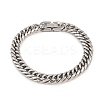 304 Stainless Steel Cuban Link Chain Bracelets BJEW-G766-01P-01-4