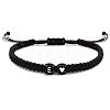 304 Stainless Steel Alphabet Beads Braided Bead Bracelets RY3090-5-1